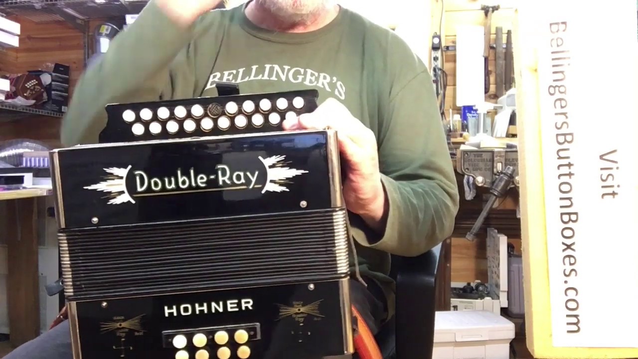 Hohner Double Ray Black Dot BC button accordion #492 (sold)