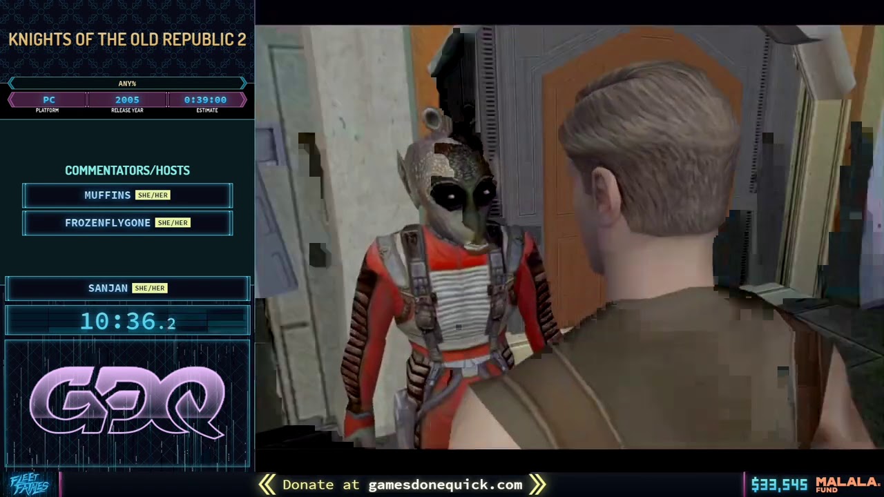 Knights of the Old Republic 2 by Sanjan in 35:59 - Fleet Fatales 2020