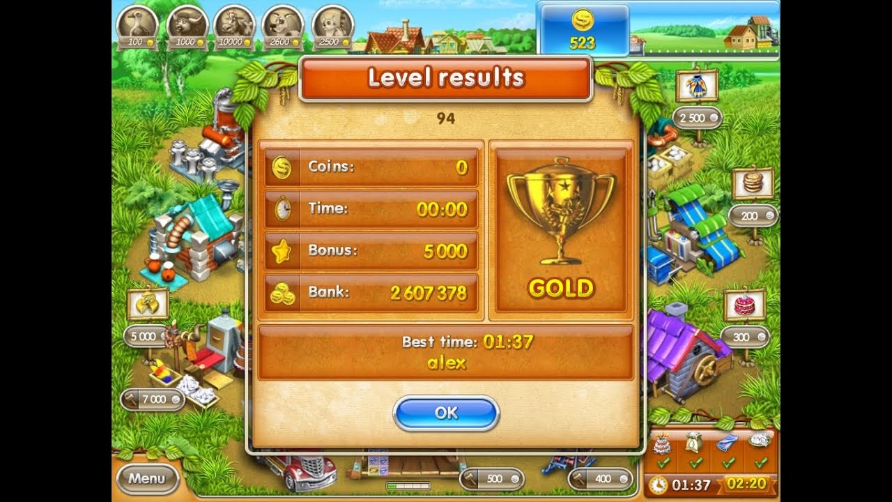 Farm Frenzy 3 only GOLD (level 94) playthrough Веселая ферма 3 (уровень 94) Золото
