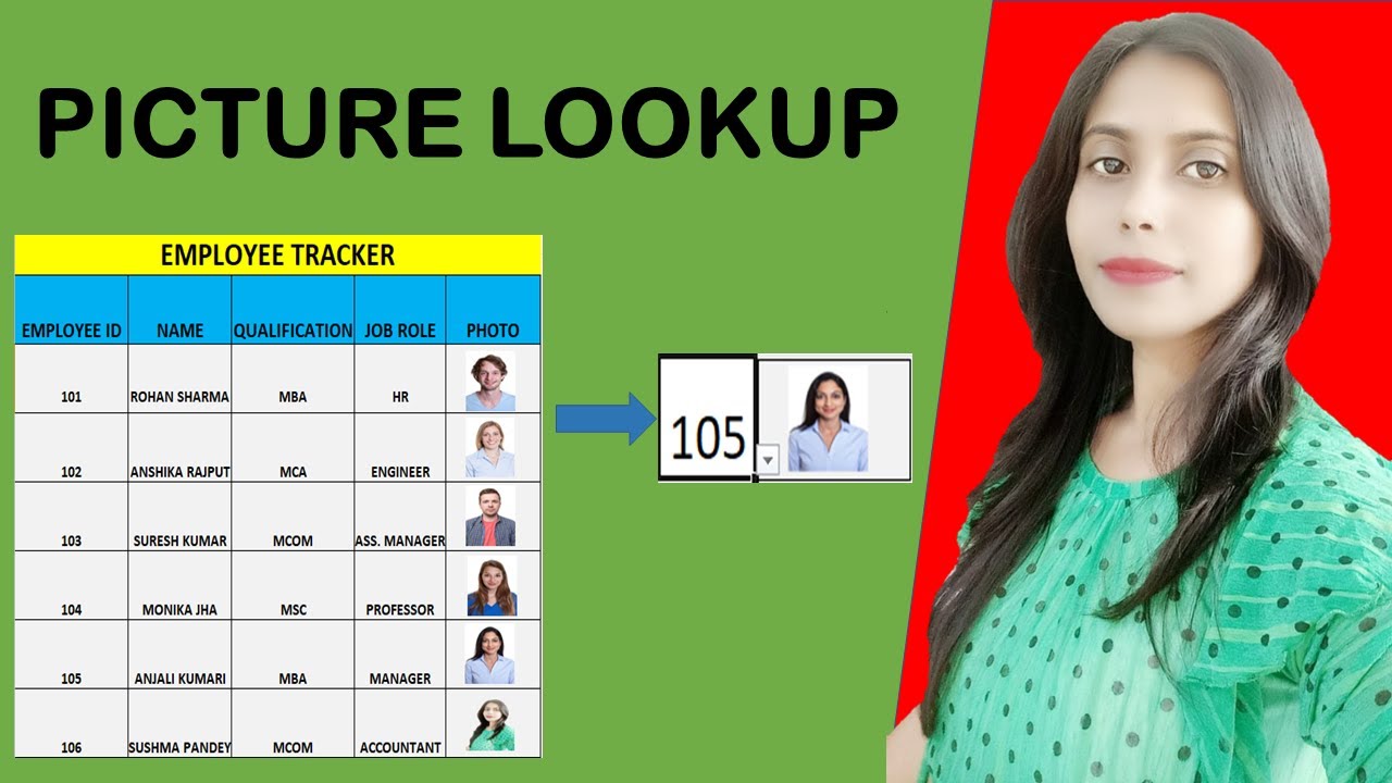 How to Create Picture Lookup in Excel | Image Vlookup | Index+Match Formula