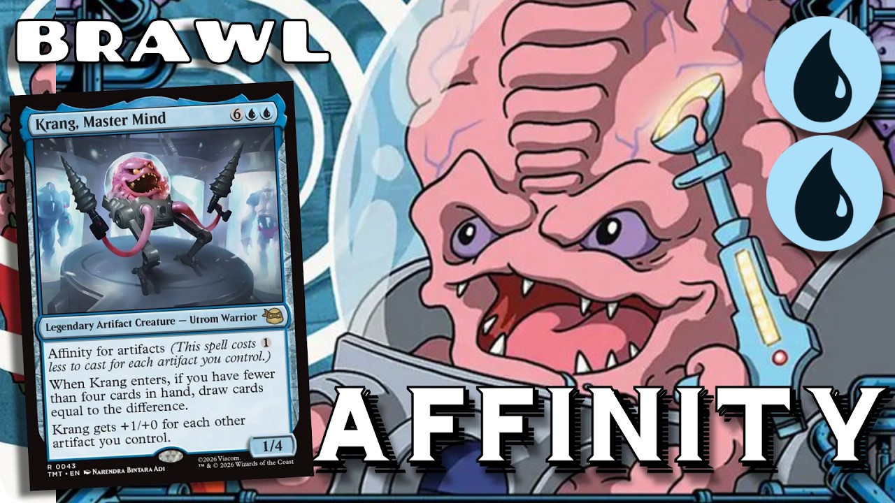 Draw up to four cards for UU - Krang, Mastermind - Brawl MTG Arena Gameplay