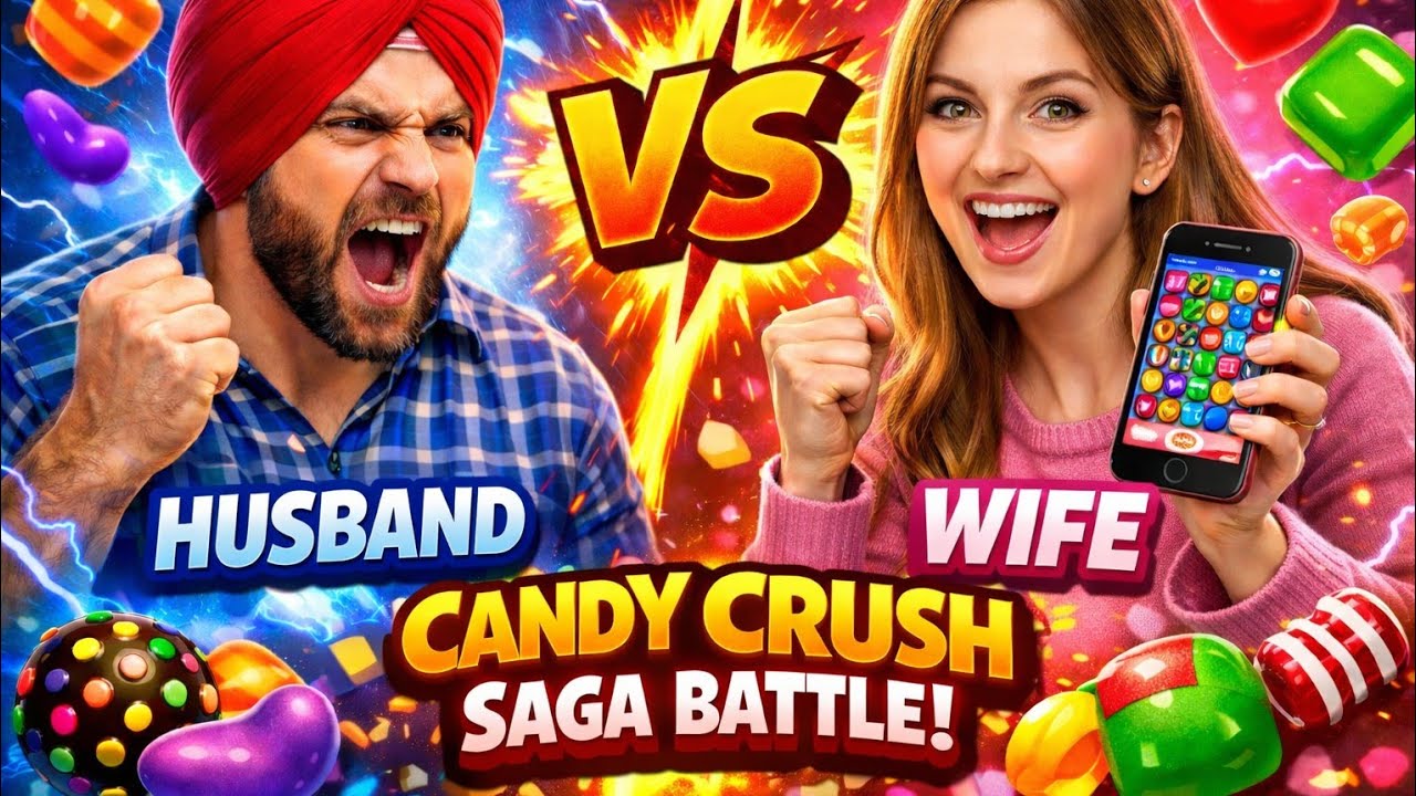 husband vs wife Candy crush saga live punjabi gameplay