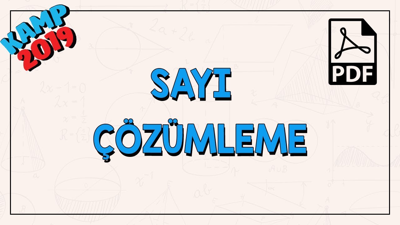 Sayı Çözümleme | Kamp2019