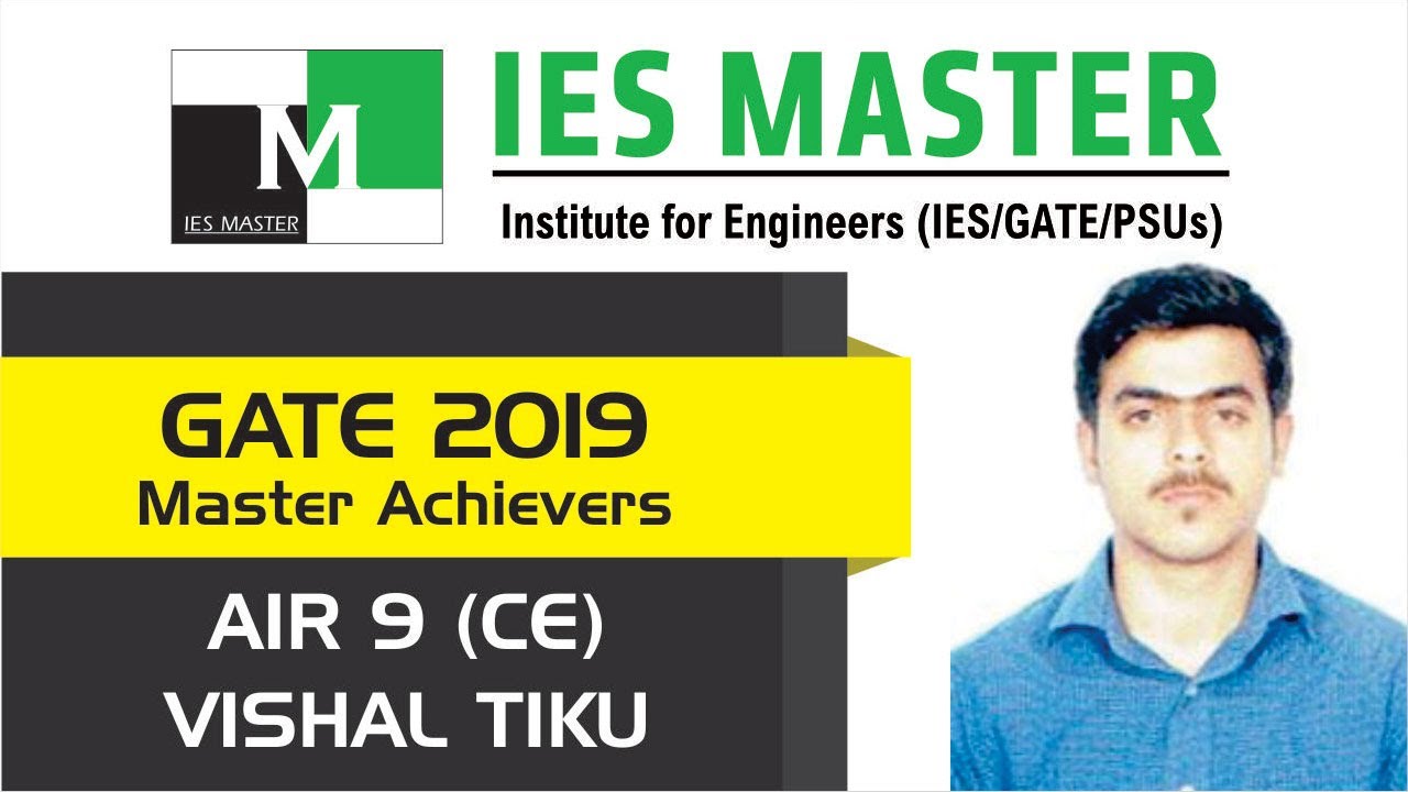 GATE 2019 Topper | Vishal Tiku AIR 9 (CE) | IES Master Student
