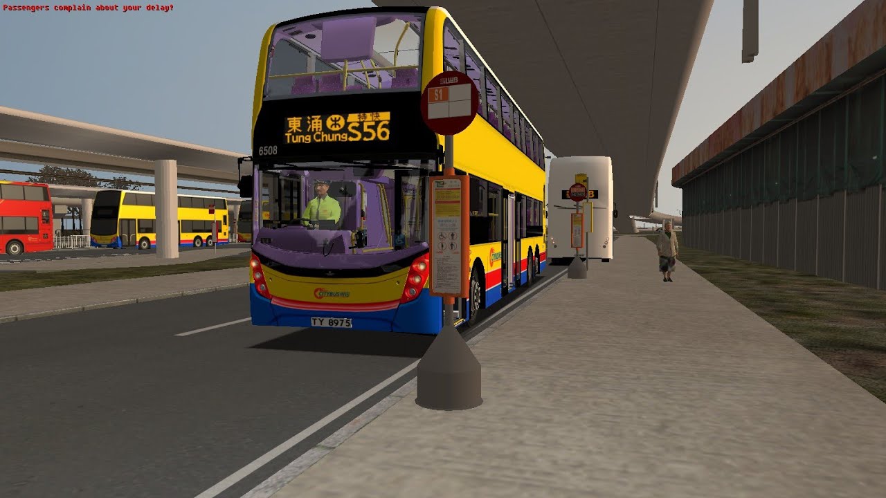 OMSI 2 CTB 6508 TY 8975@S56 東涌站 Tung Chung Station ↺ 機場 Airport