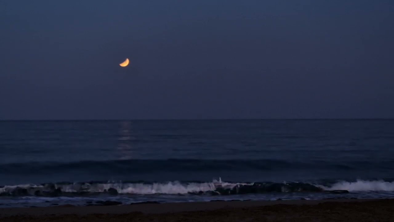 Full moon,  Blood moon, Lunar eclipse,  Sunrise, Crete, May 15th and 16th, 2022.