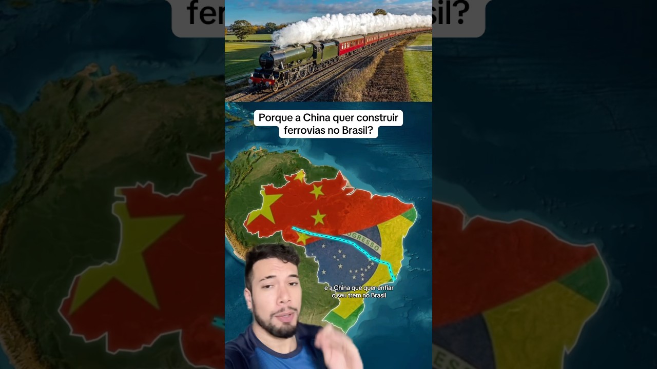 porque a china quer construir ferrovias no brasil? #curiosidades #china #brasil #geografia #ferrovia