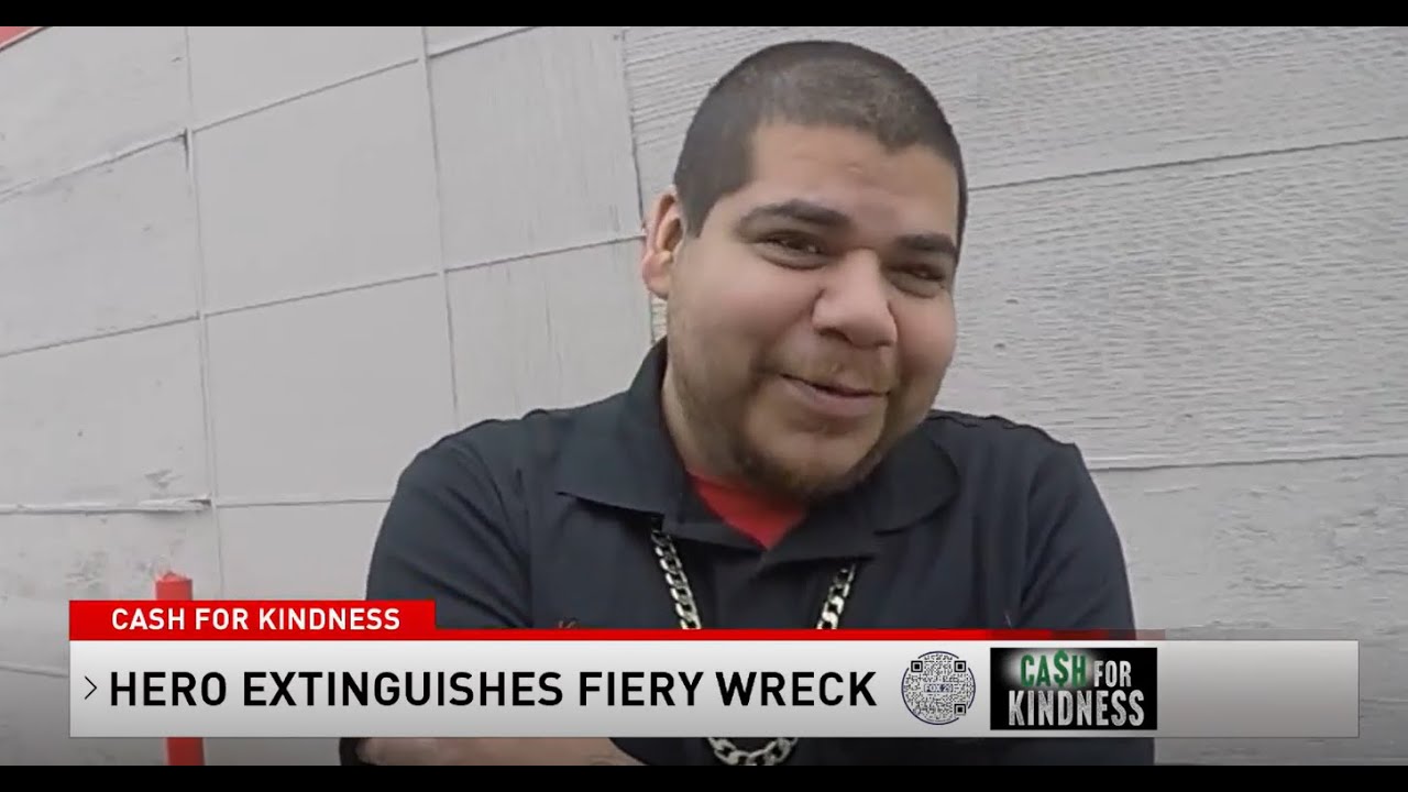 Good Samaritan put his life at risk to extinguish flames during fiery wreck