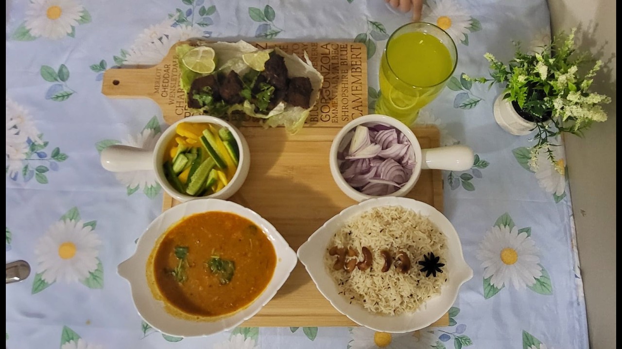 Mutton Sukka Fry, Dal Fry & Rice: The Perfect Sunday Lunch Combo