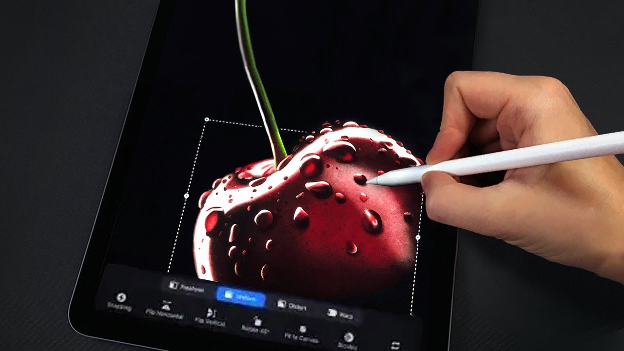 Рисуем вишню в Procreate - Уроки рисования на iPad для начинающих