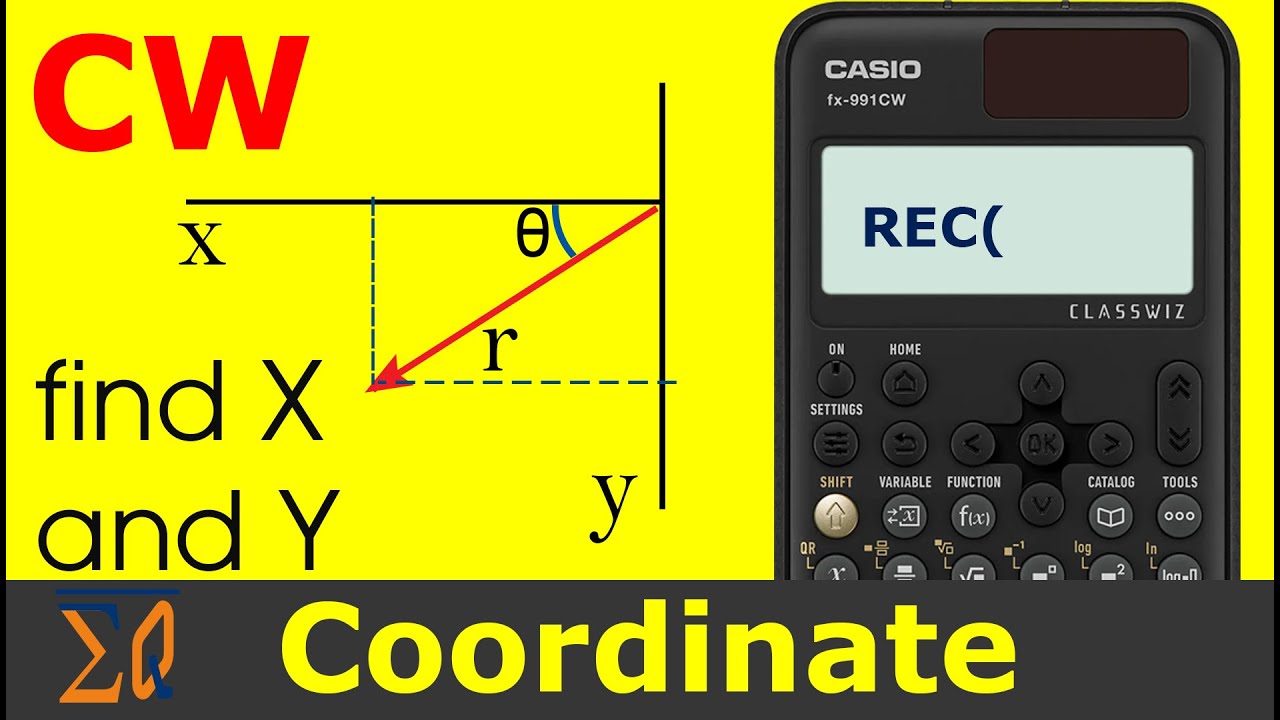 Преобразование полярных и прямоугольных координат Casio FX-991CW