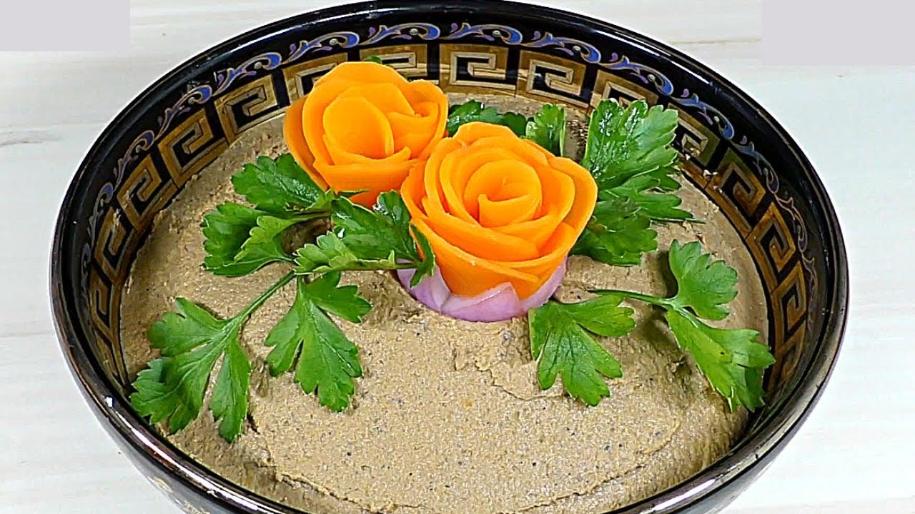 Нежнейший утиный/ куриный паштет. Вкусно и полезно! Как  украсить блюдо на столе.