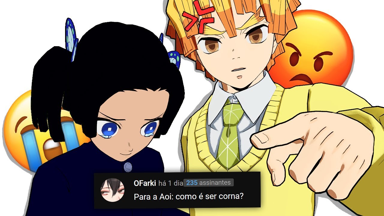 Zenitsu brabo com Inosuke por trair Aoi Kimetsu no Yaiba VR