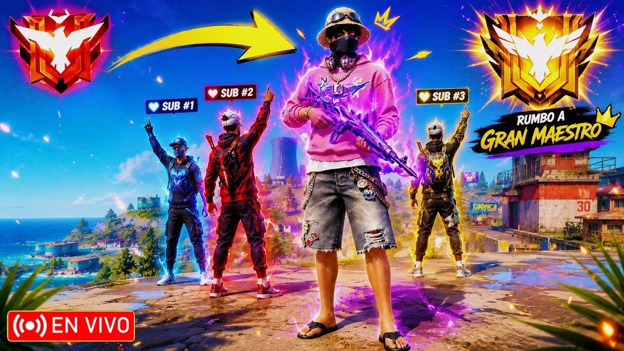 SUBIENDO A GRAN MAESTRO EN DIRECTO!!! 😱 #20 🥵 [FREE FIRE] 🔥
