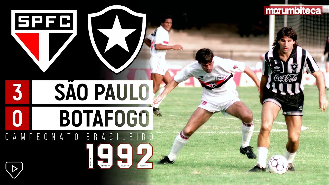 S&atilde;o Paulo 3x0 Botafogo - 1992 - NEM O L&Iacute;DER RESISTIU A PALHINHA, MACEDO E CIA!