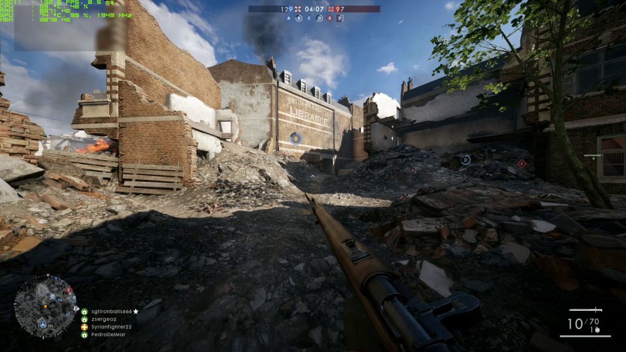 Battlefield 1 GTX TITAN X pascal 2560x1440 ULTRA