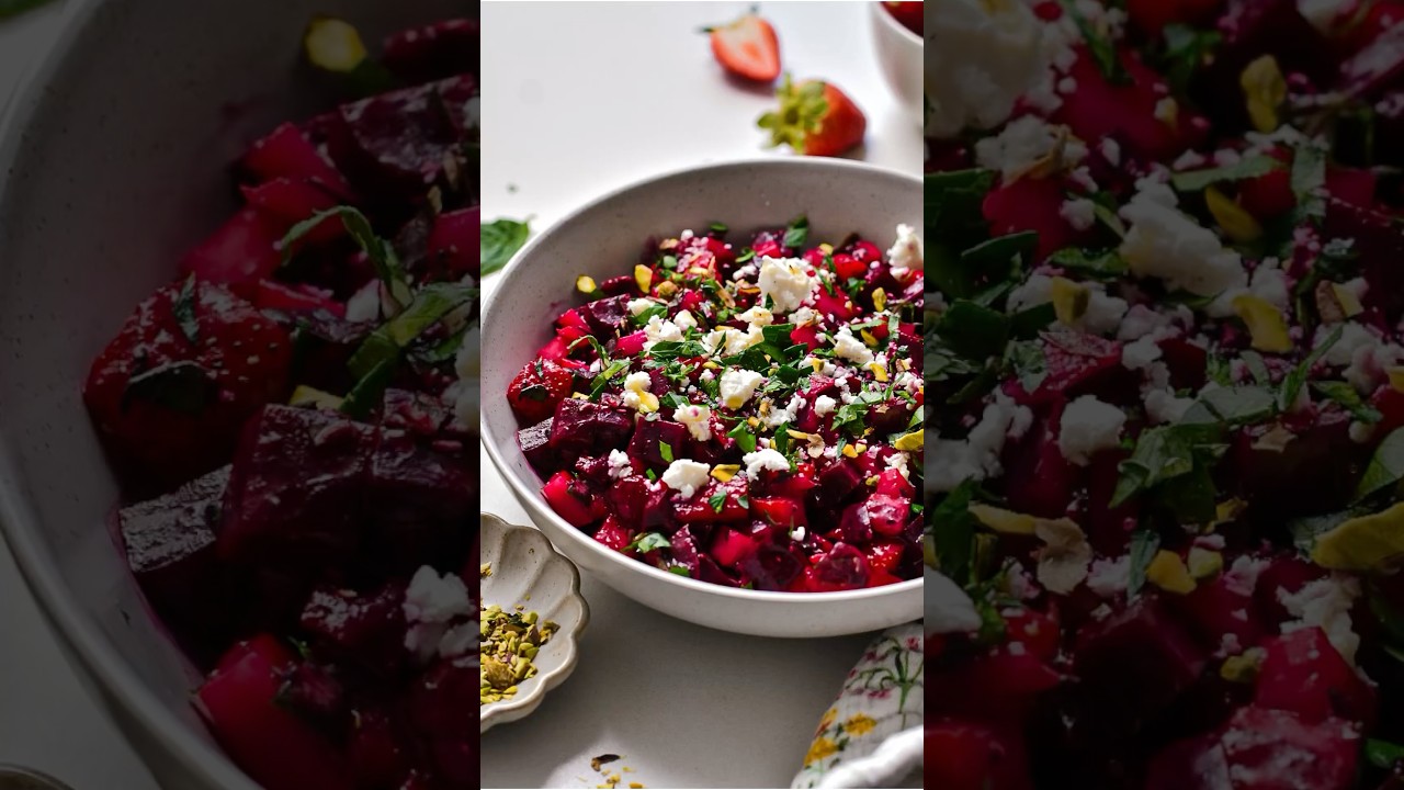 Beet root strawberry salad!