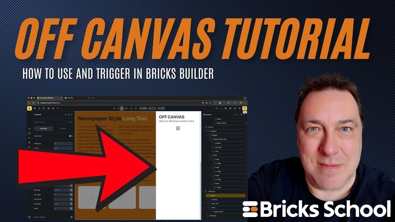 Off Canvas in Bricks Builder