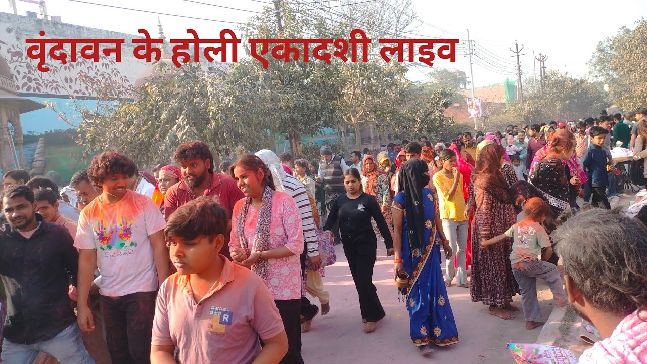 आंवला एकादशी लाइव | वृंदावन के होली एकादशी लाइव| Vrindavan live.