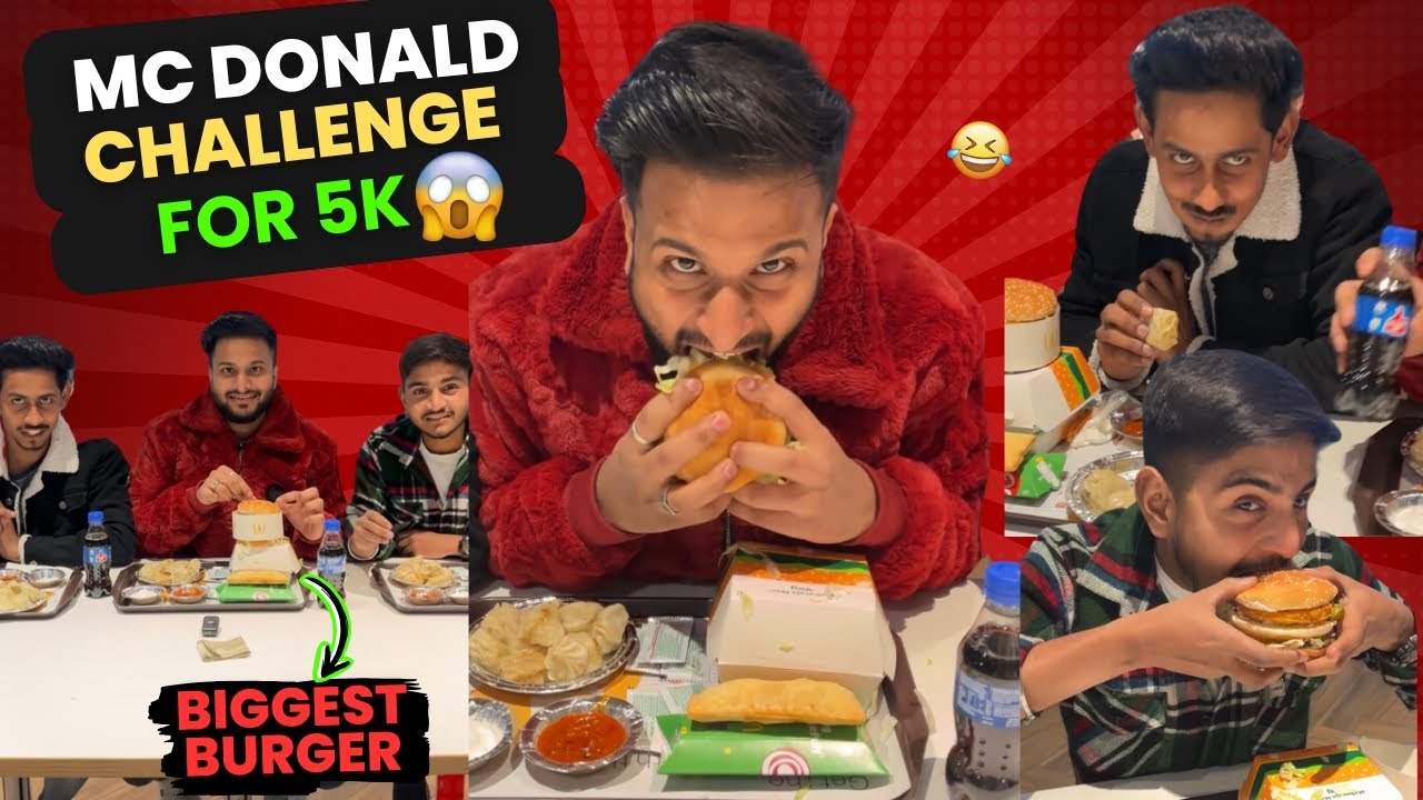 McDonald's Food Competition For 5 Thousand Rs 😱💸 #foodchallenge #foodcompetition #sahilkhannt