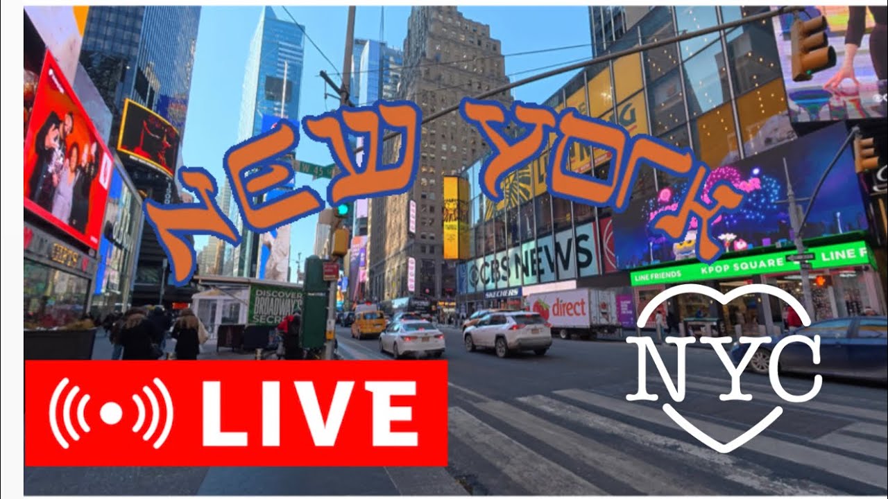 LIVE NYC Walk | Times Square on a Cold February Day