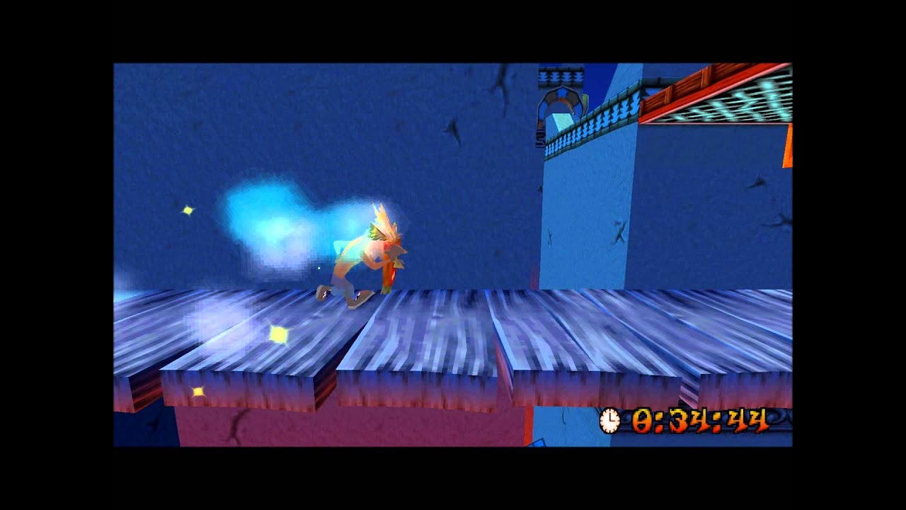 Crash Bandicoot 3: Warped - Level 13: High Time - Time Trial (Platinum Relic - 00:38:52)