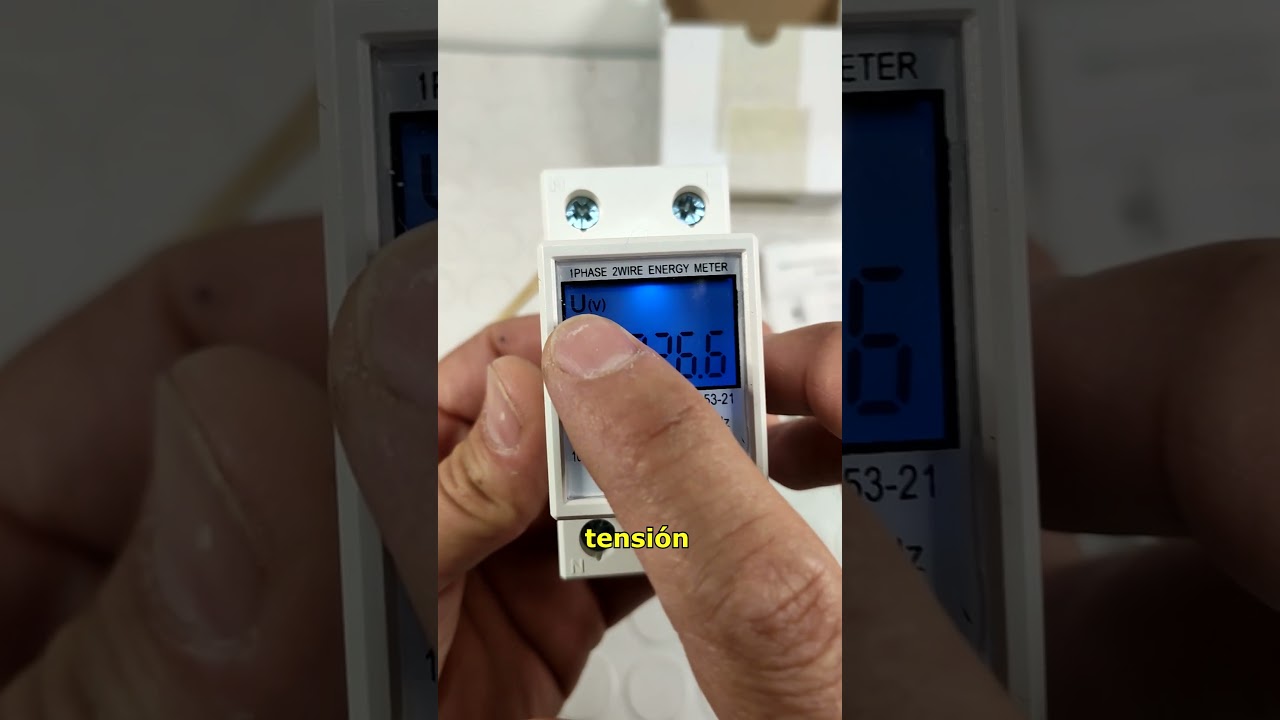 Medidor de consumo eléctrico hogar Luz KWh Watt Volt Riel DIN 