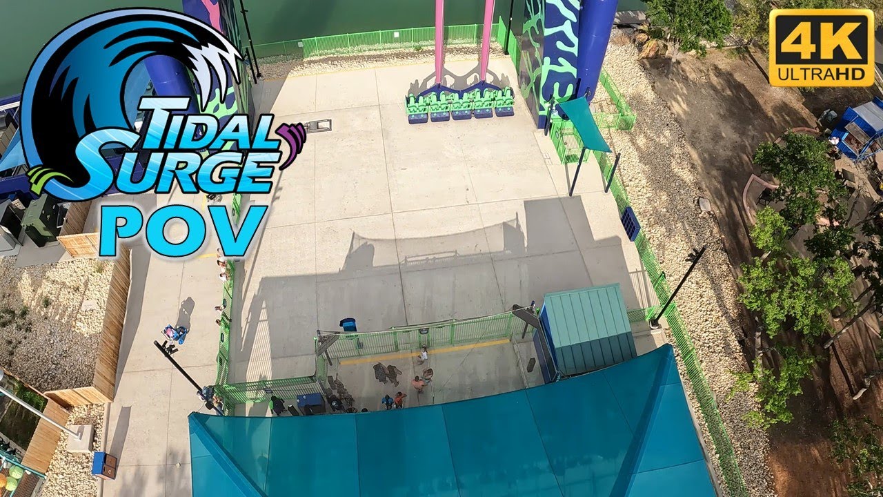 Tidal Surge POV (4K 60FPS), SeaWorld San Antonio S&S Screamin' Swing | Non-Copyright