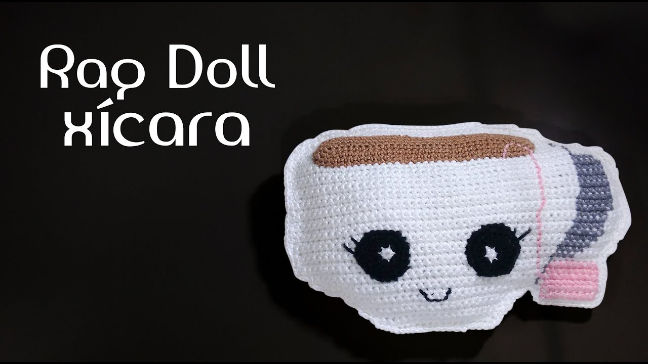 Xícara Rag doll crochet