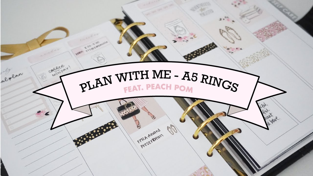 Plan With Me (A5 Rings) | Peach Pom