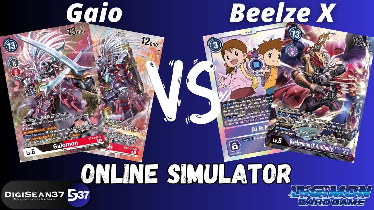 Gaiomon VS Beelzemon X Antibody | Digimon Card Game | BT15 Exceed Apocalypse