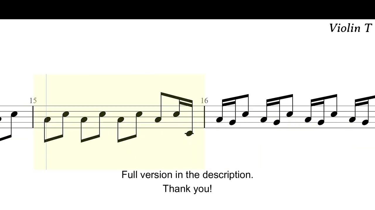 Experience Violin Sheet