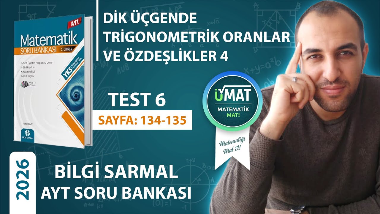 2026 BİLGİ SARMAL AYT MATEMATİK TRİGONOMETRİ TEST 6(ÖSYM TARZI)