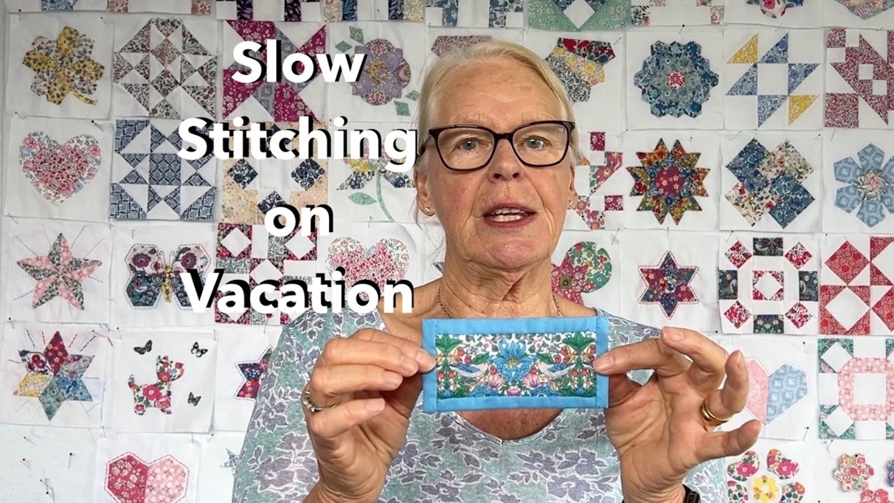 Slow Stitching in a Campervan: Making Liberty Fabric Mini Quilt Blocks & we'll Quilt As We Go!