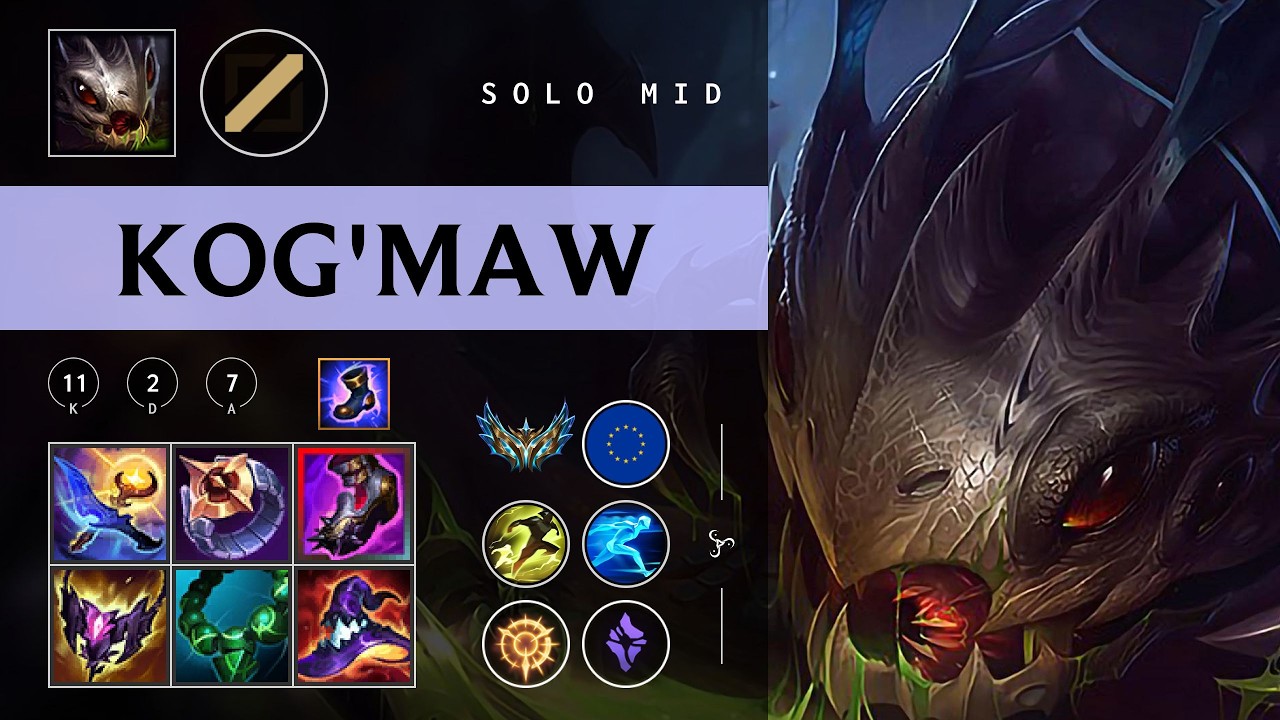 Kog'Maw Mid vs Ahri - EUW Challenger Patch 26.05