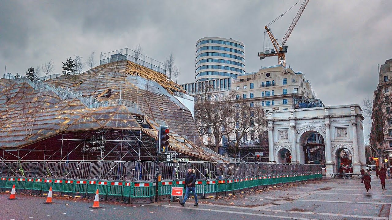 Stormy London Walk from Covent Garden to Infamous Marble Arch Mound