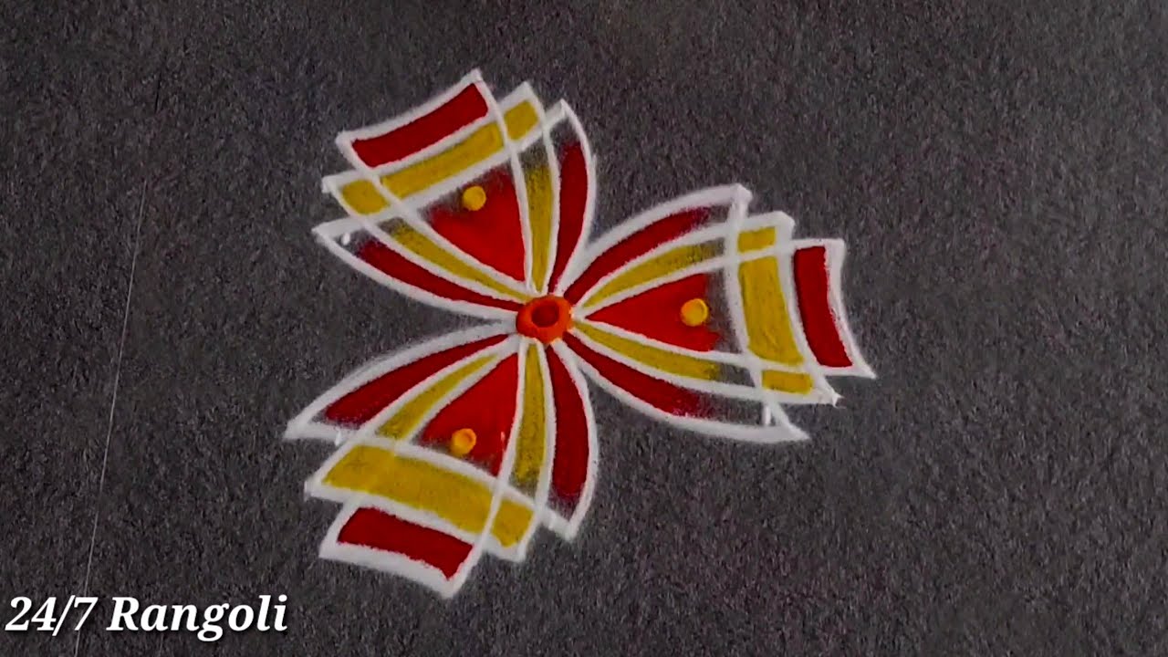 2 Amazing Freehand Muggulu Design 🍀 24/7 Rangoli 🍀 Beginners Rangoli Designs 🍀 Daily Use Muggulu 🌺