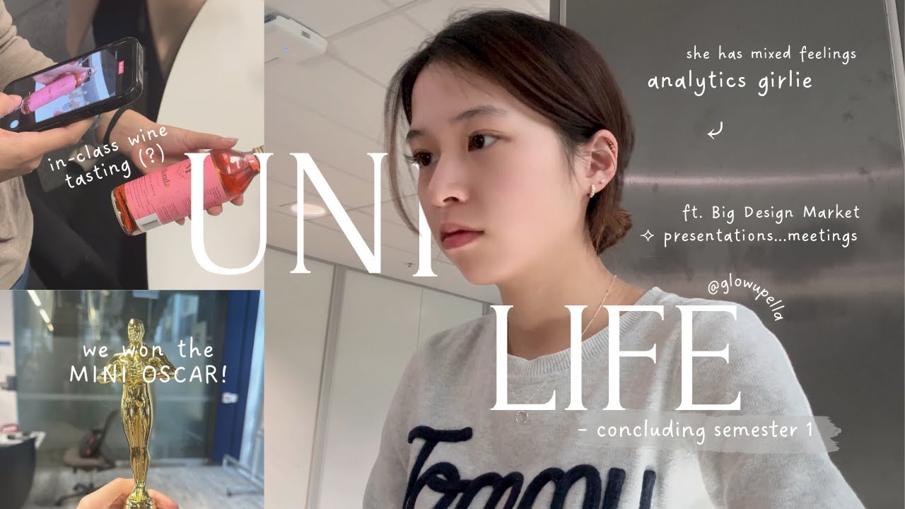 uni life 🎧┊ end the semester with me┊meetings, wine tasting, film festival, design market