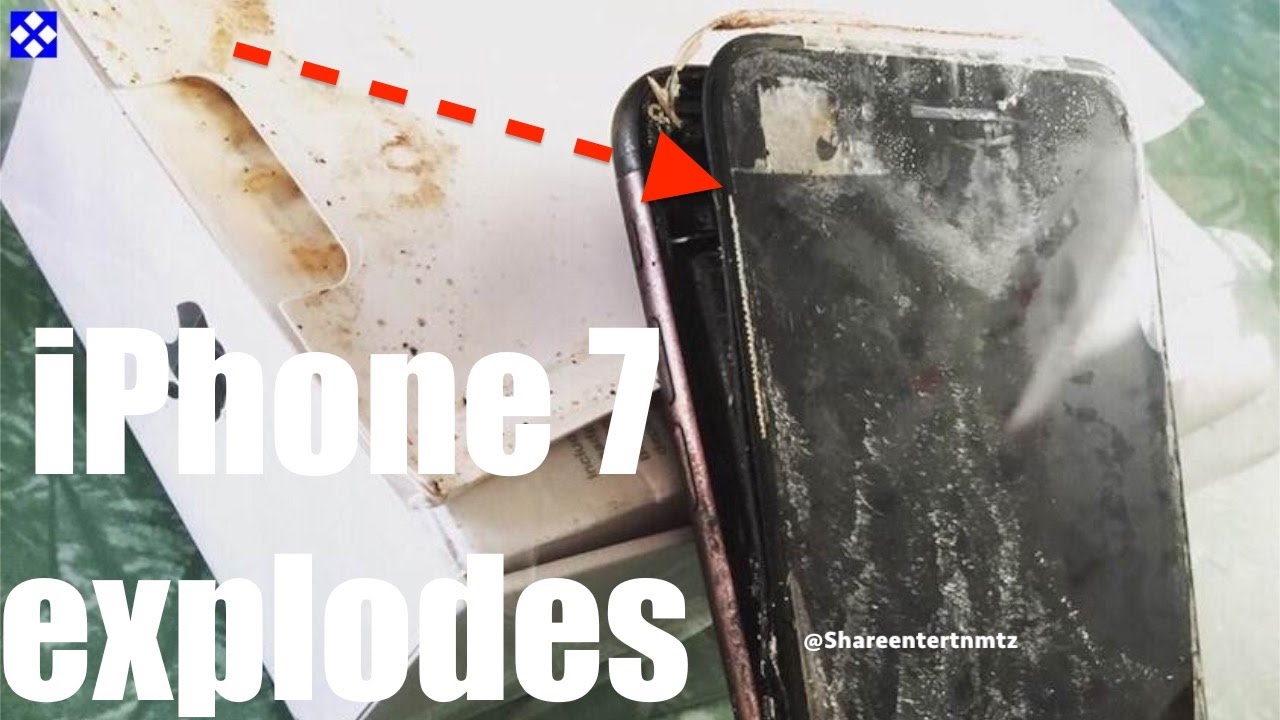 iPhone 7 explodes & burst into flames