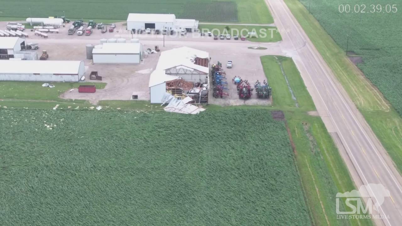 6-23-16 Ottawa, IL Aerial Tornado Damage