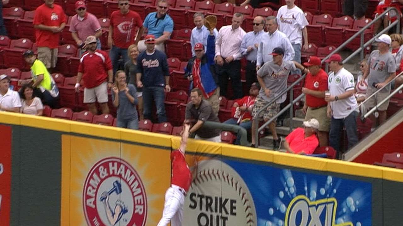 Jay Bruce robs a home run
