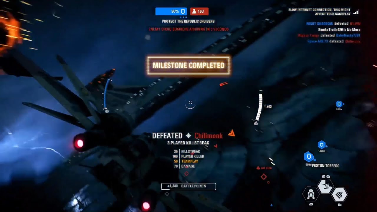 Multi-tasking Defeat 25 Hero ships with Fighter ships.