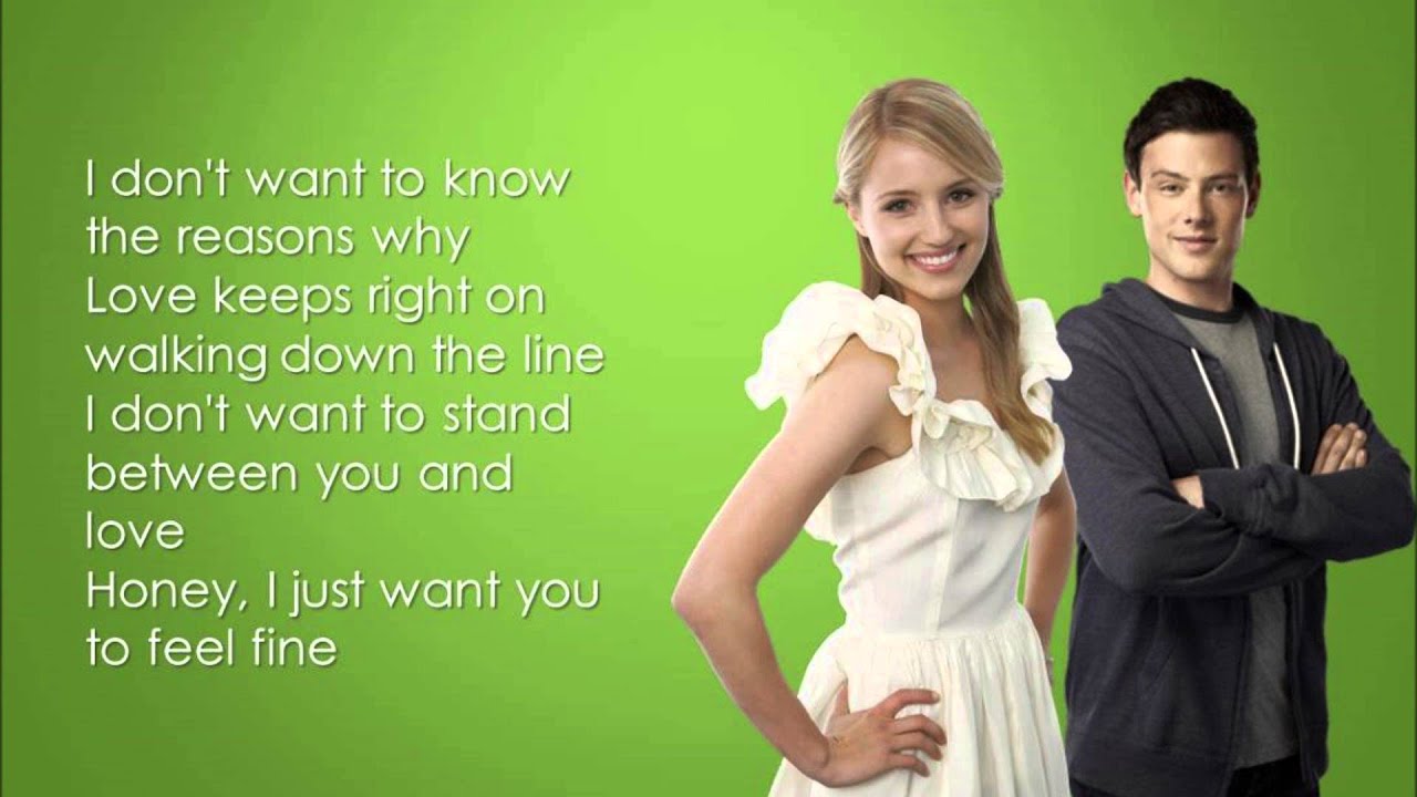 Glee - I Don't Want To Know (Lyrics)