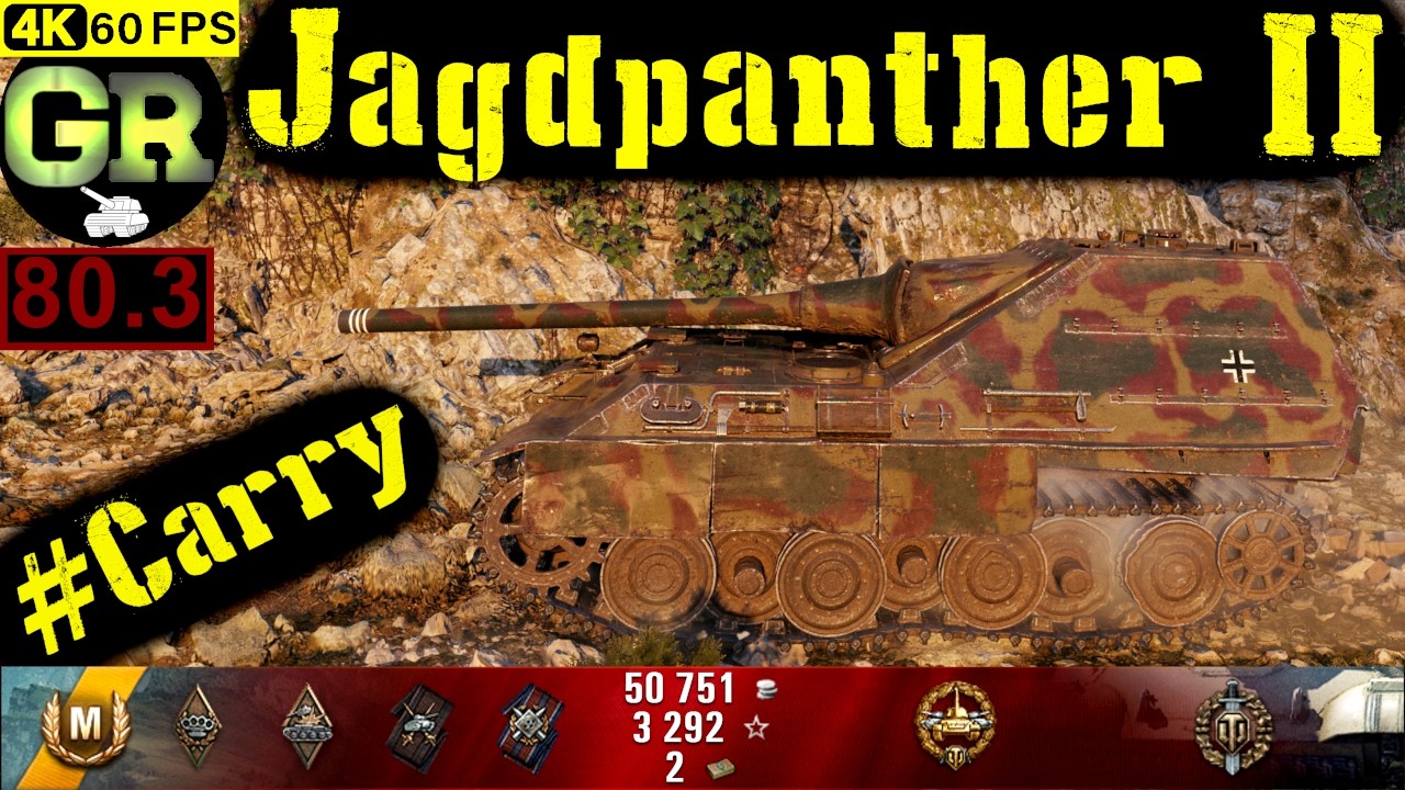 World of Tanks Jagdpanther II WoT Replay - 6 Kills 6.1K DMG(Patch 1.4.0)