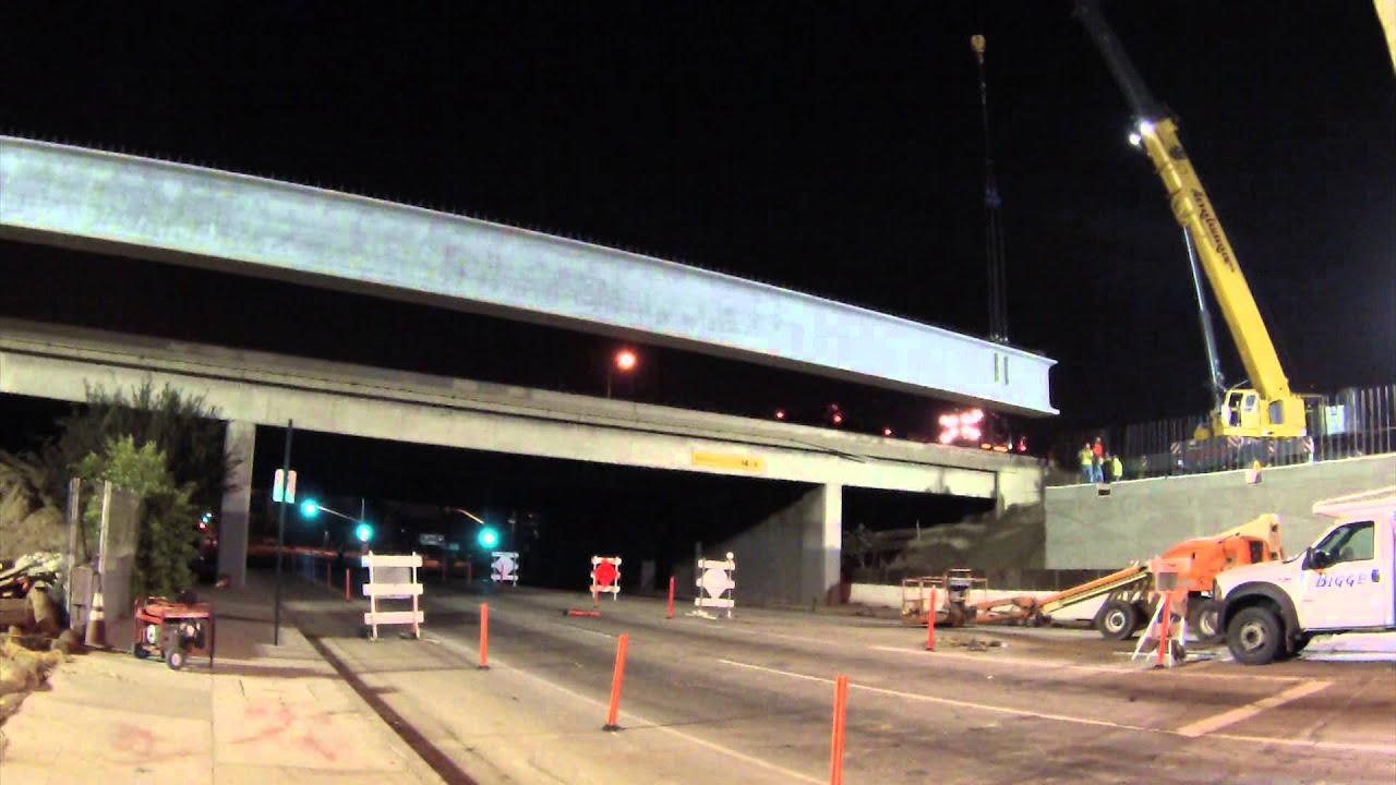 Longest precast pretension girders on the I-5 in Norwalk