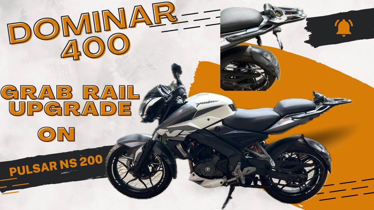 Dominar 400 Grab Rail Upgrade on Pulsar NS 200 | Installation & Review #ns200 #dominar400
