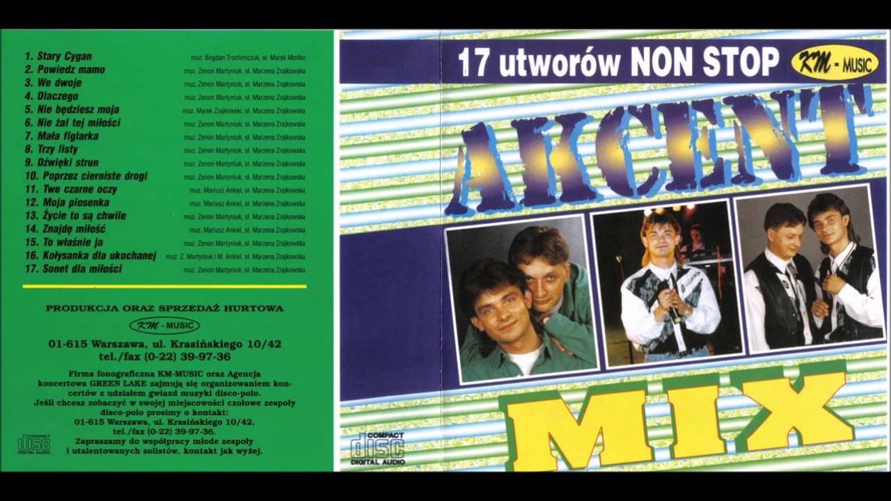 Akcent - Mix 1995 - KM MUSIC - CD (Cały Album - rok wydania 1995)