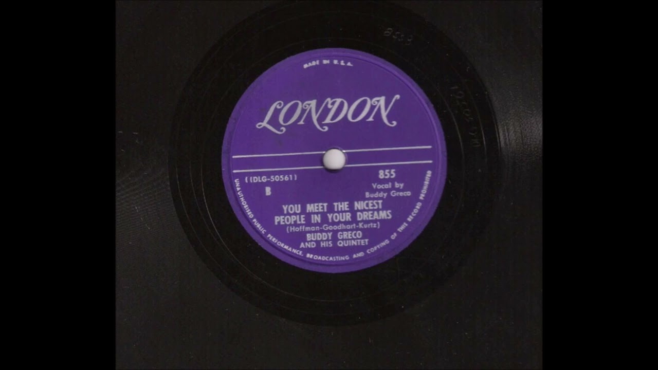 Buddy Greco and his quintet - You meet the nicest people in your dreams (1950)