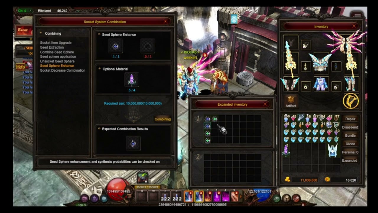 Mu San Luis Season 18 - como subir seed socket