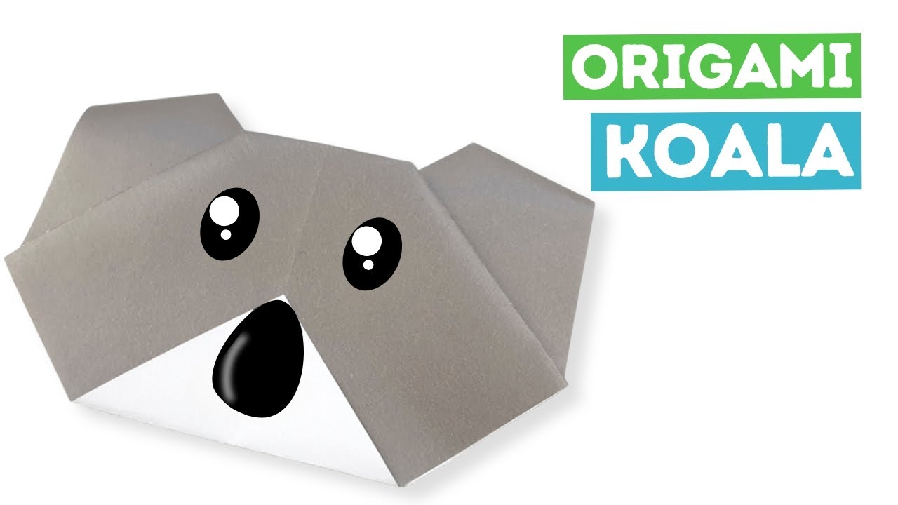 🐨 Cara de KOALA de origami fácil - Papiroflexia fácil